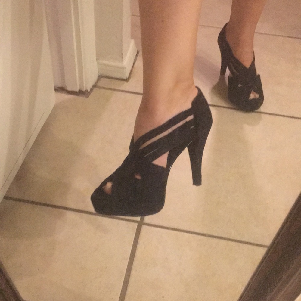 Suede heels